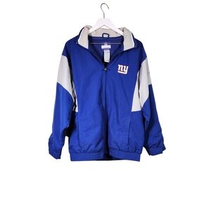 New York Giants Reebok Full Zip Jacket Zippered Pockets Men's XL